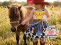 Cowgirl Costume Cotton Dress-Cowgirl Dress-cow print Dress