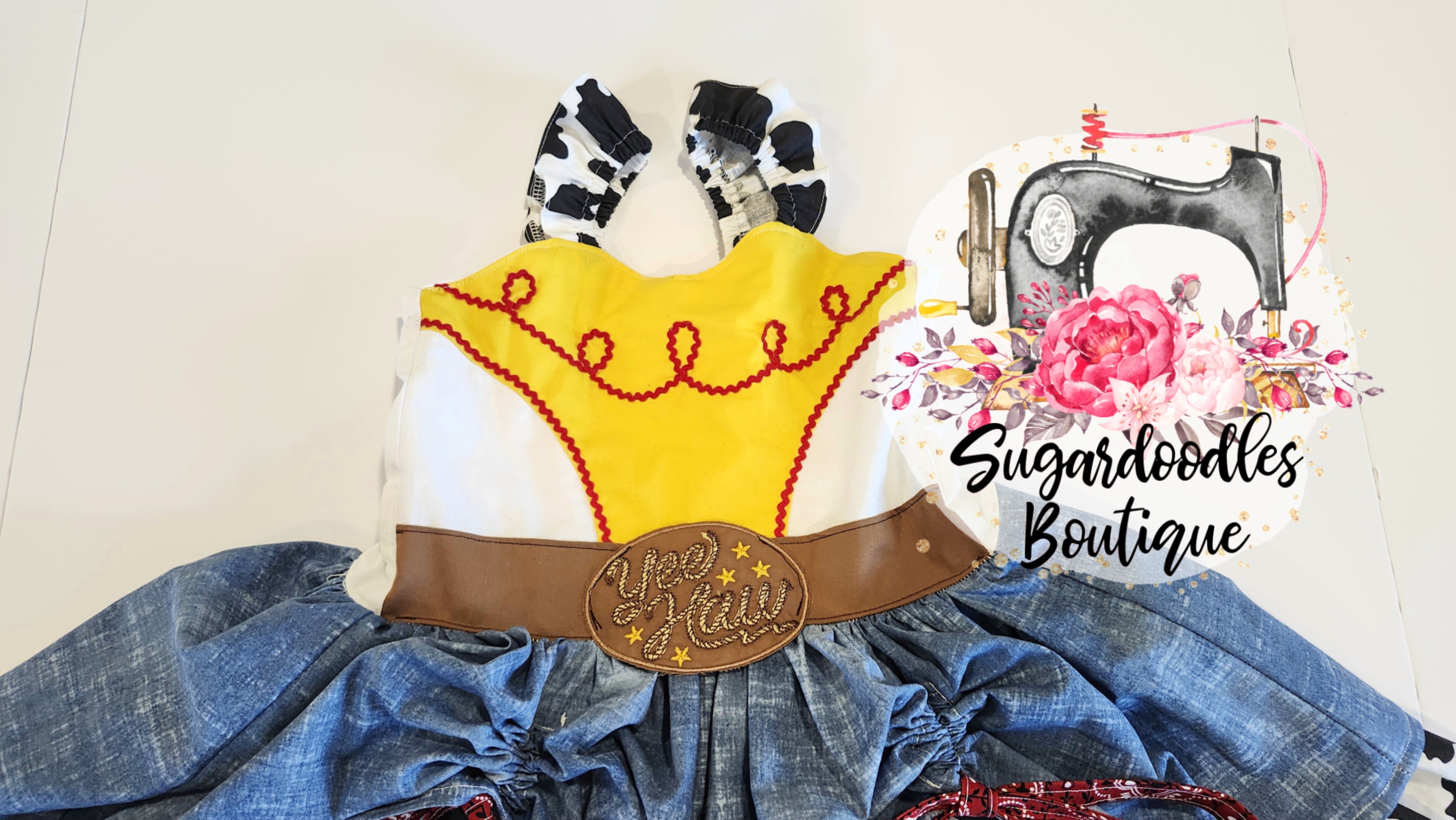 Cowgirl Costume Cotton Dress-Cowgirl Dress-cow print Dress